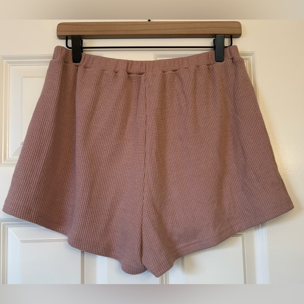 Lovers & Friends Dusty Rose/ Pink Waffle Knit Lounge Set Size Medium - Picture 5 of 14